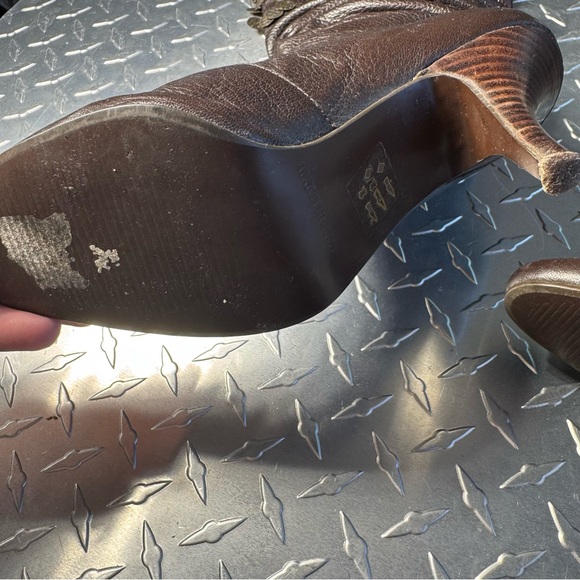 Kurt Geiger Vintage Leather Coin Heeled Boots in Brown 36 - Picture 4 of 5